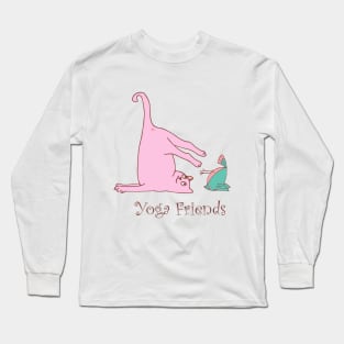 Yoga Friends -Cat & Bird Long Sleeve T-Shirt